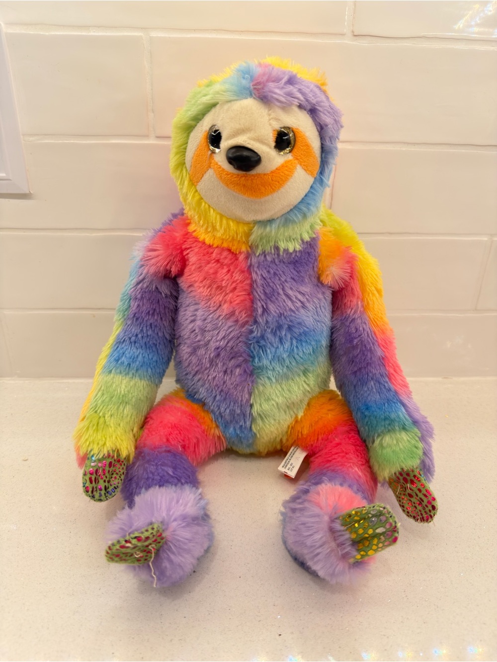 Plush Rainbow Sloth Kids Toy - Multicolor Stuffed Animal